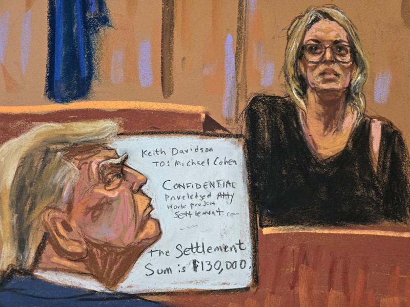El tenso interrogatorio de la defensa de Trump a la ex actriz porno Stormy Daniels 2 Trump- Daniels