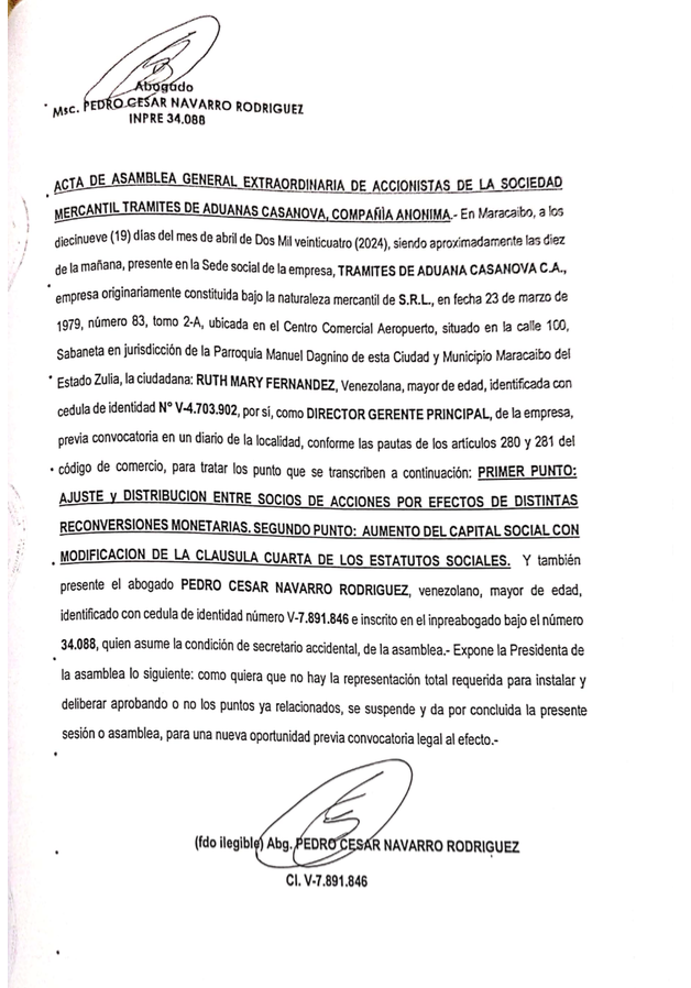 1Segunda asamblea