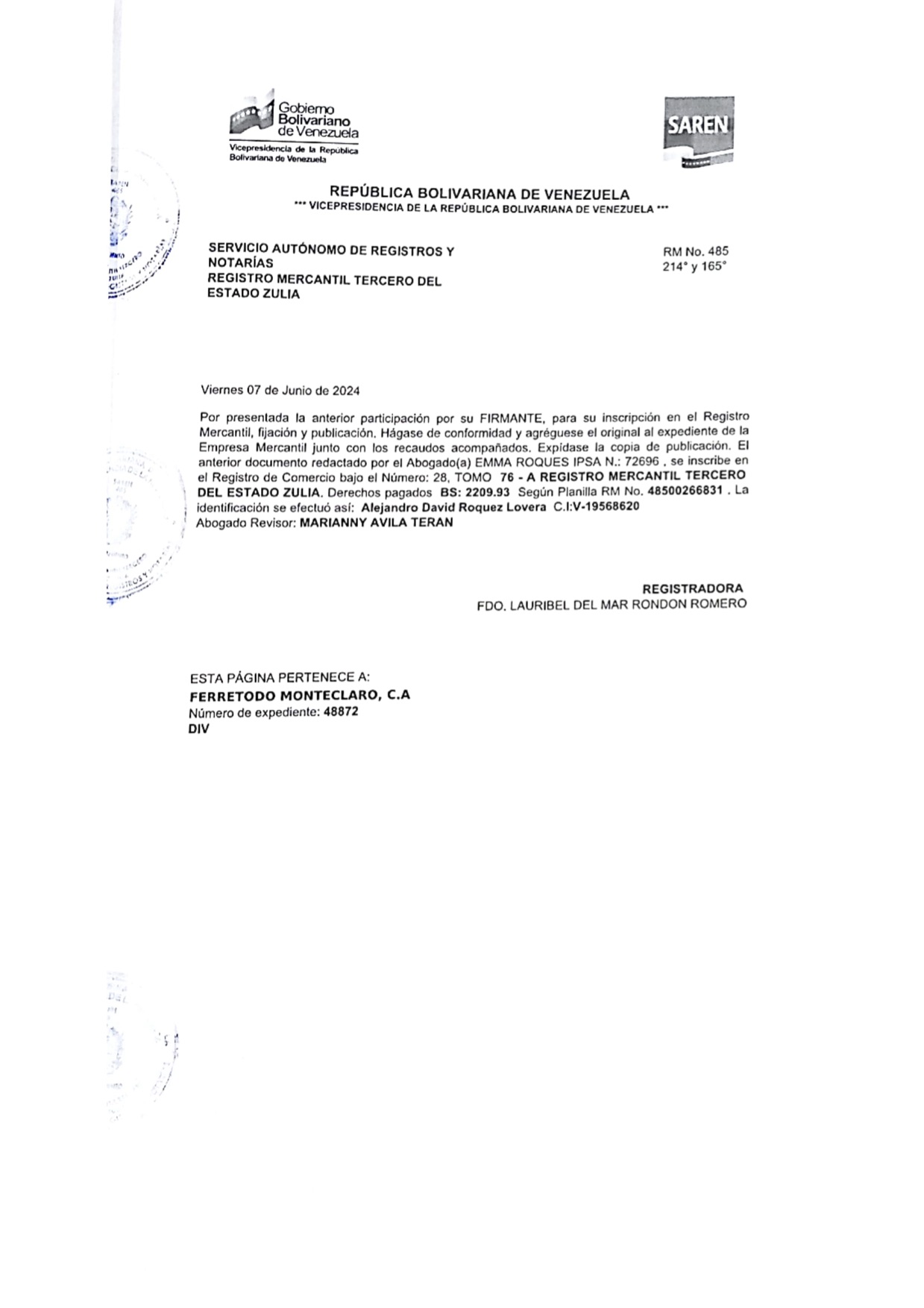 2024 06 11 Disolucion Ferretodo monteclaro1