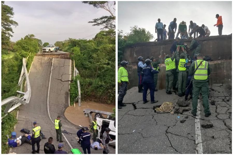 Accidente en un puente