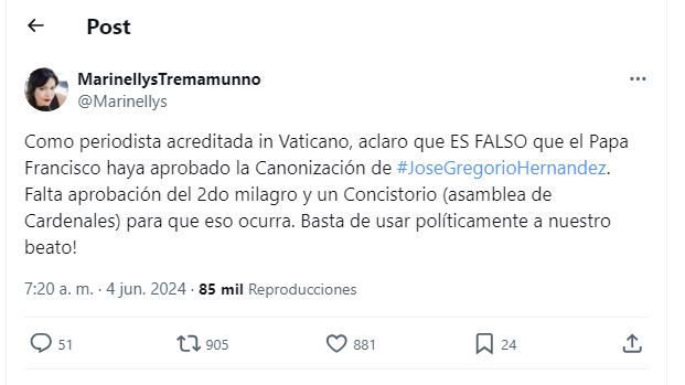 Mons. Moronta: «No hay nada oficial sobre José Gregorio Hernández» 2 Canonizacion