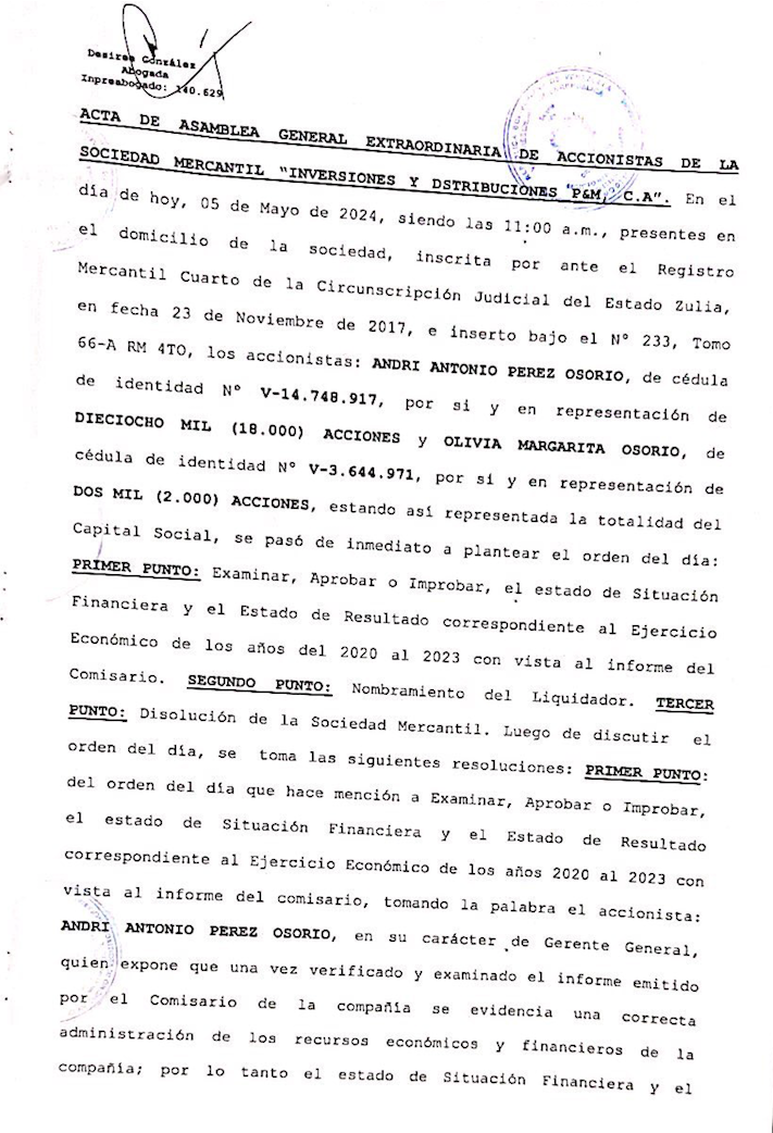 Inversiones y Distribucion PM C.A.2.1