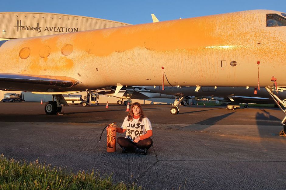 El jet privado de Taylor Swift, era el objetivo de Just Stop Oil 2 Just Stop Oil