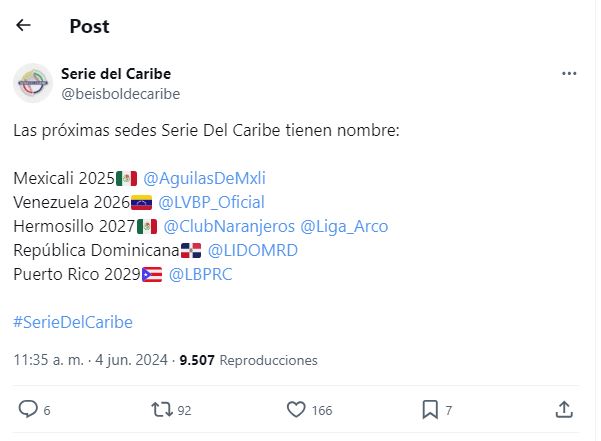 Serie del Caribe 2026 se celebrará nuevamente en Venezuela 2 Serie
