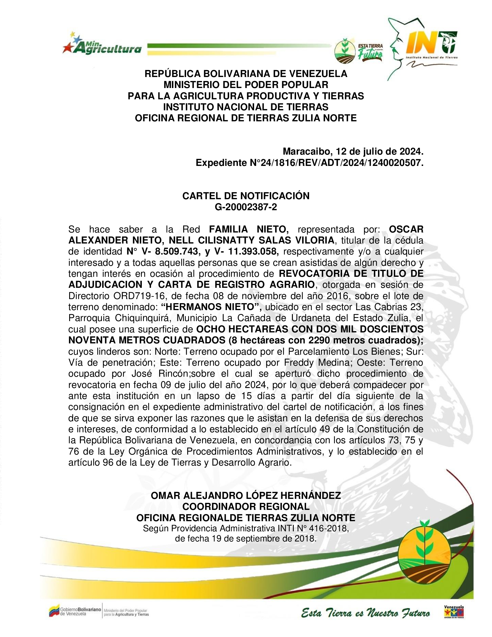 CARTEL HERMANOS NIETO
