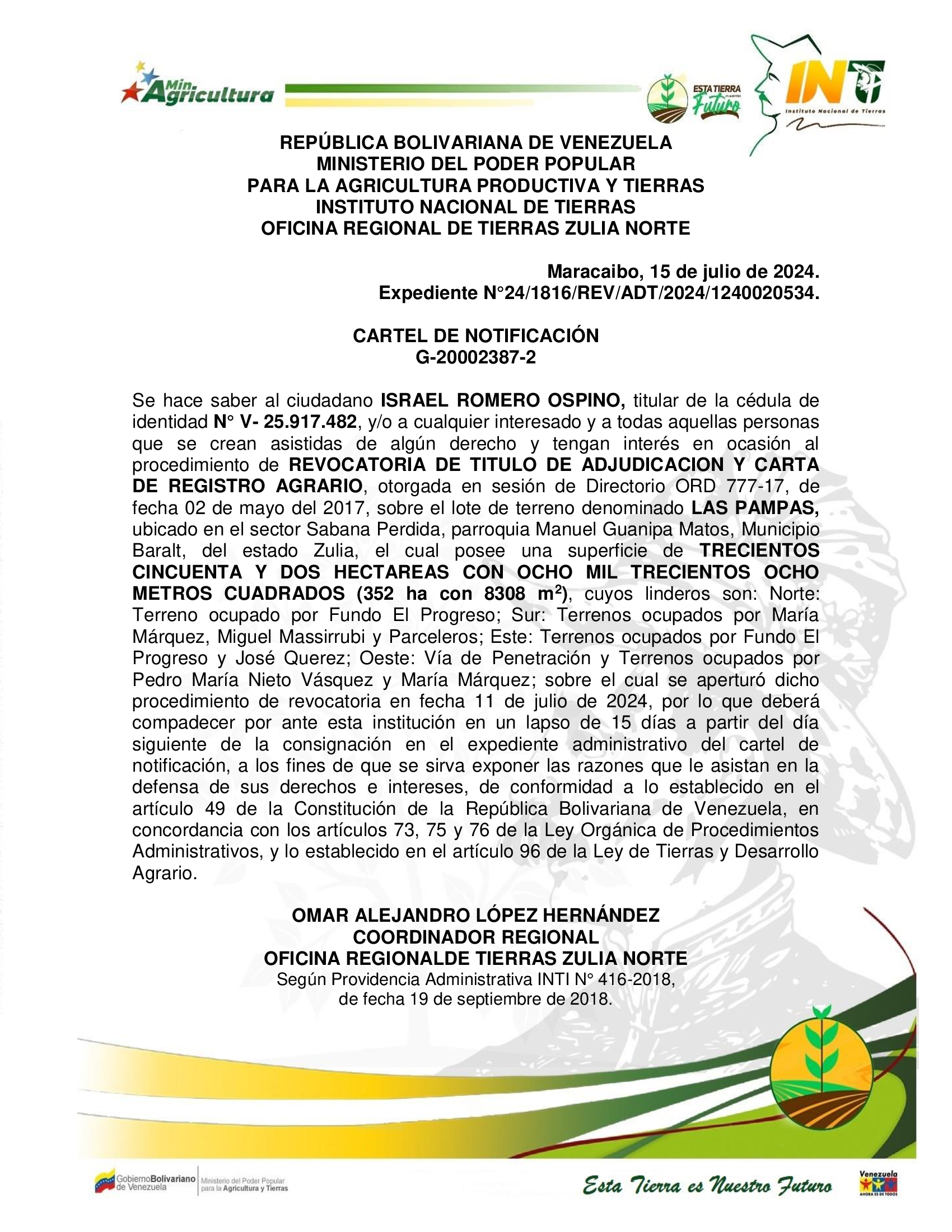 CARTEL LAS PAMPAS