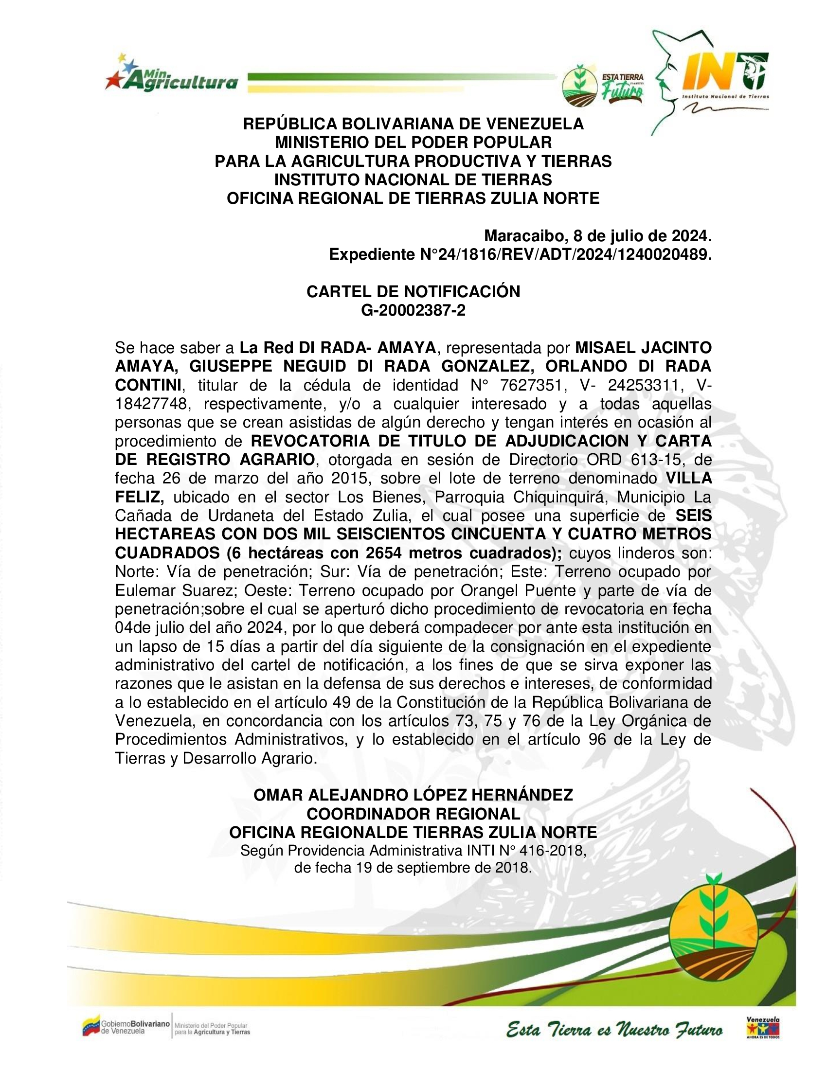 CARTEL VILLA FELIZ