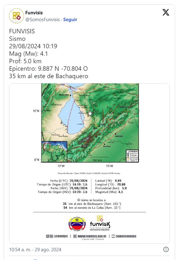 Sismo de magnitud 4.1 sacudió el occidente del país 2 sismove