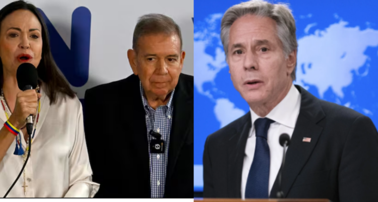 Blinken aseguró a Machado y González que EE. UU. defenderá el «retorno» a la democracia en Venezuela 1 Blinken Machado González