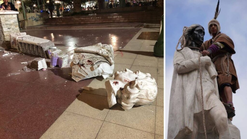 ¿Por qué la figura de Cristóbal Colón se volvió controversial en EE. UU. y Latinoamérica? 3 Estatua colon