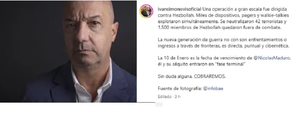 Simonovis amenazó al presidente Nicolás Maduro con usar tecnología israelí para asesinarlo el 10 de enero 2 Simonovis
