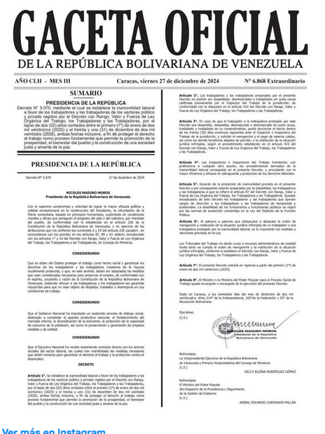 Ejecutivo renovó al inamovilidad laboral hasta el 31 de diciembre de 2026 2 Captura de pantalla 2024 12 29 a las 12.07.31