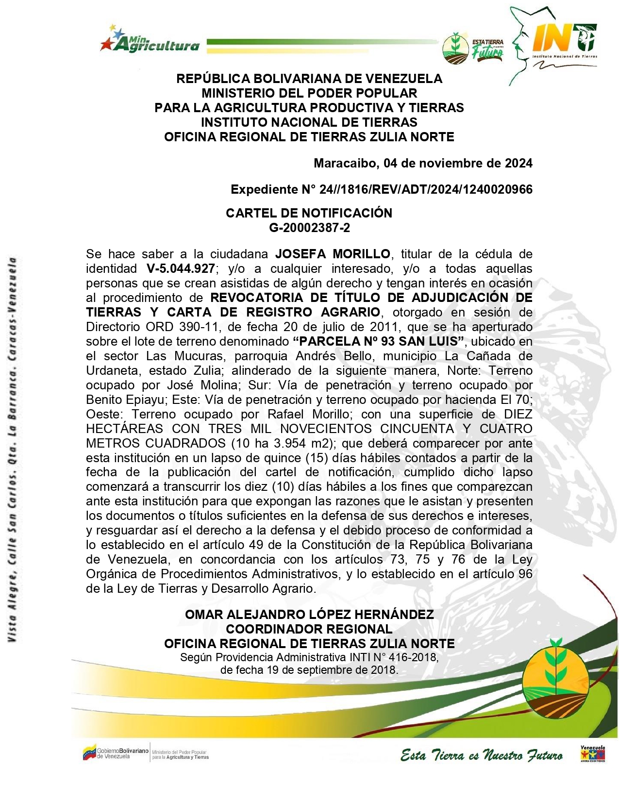 PARCELA No 93 SAN LUIS 1