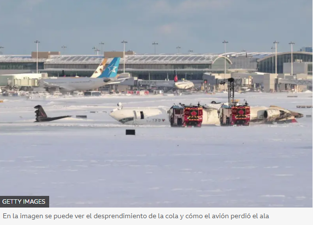 Cómo sobrevivieron los pasajeros del avión que volcó al aterrizar en Toronto y por qué el diseño de los asientos fue clave 2 Accidente de avion