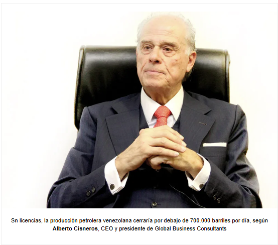 Producción petrolera podría retroceder a 700.000 barriles diarios por cese de licencias 2 Cisnero