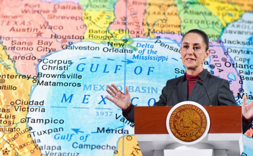 Presidenta de México podría demandar a Google por cambiar el nombre del Golfo de México 2 Claudia Google