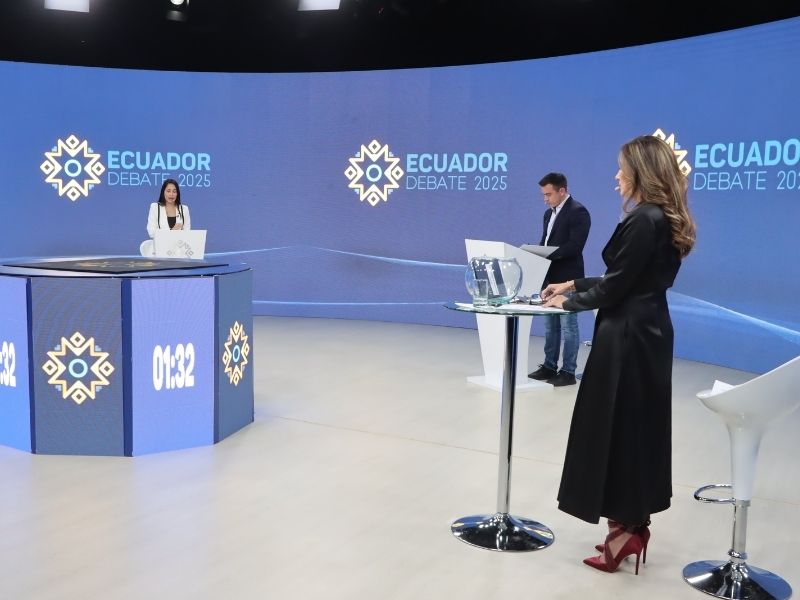 Debate entre Luisa Gonzalez y Daniel Noboa