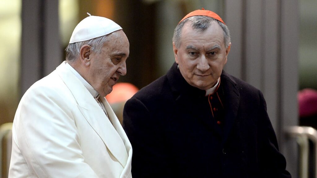 El Papa recibio en el hospital al cardenal Pietro Parolin y al venezolano Edgar Pena Parra