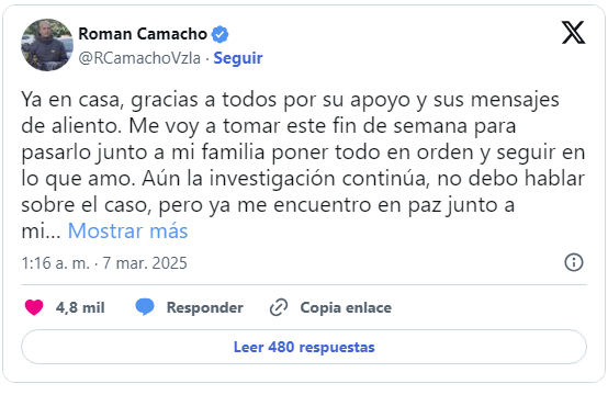 Fue excarcelado periodista Román Camacho 2 Roman