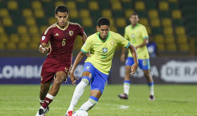 La Vinotinto Sub 17 perdió ante Brasil en el Suramericano de fútbol 1 venezuela brasil sub17