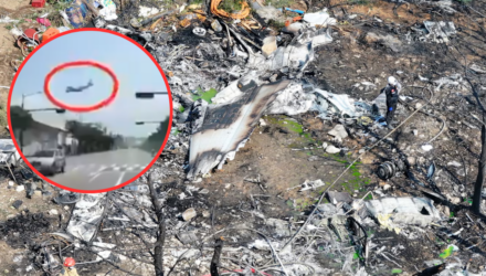 Avion se estrella en Corea