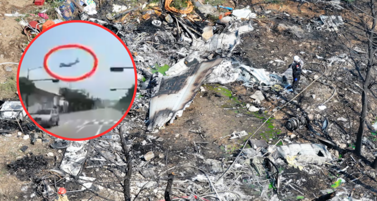 Avion se estrella en Corea