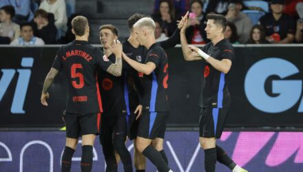 barca celebra gol lewandowski celta de vigo efe
