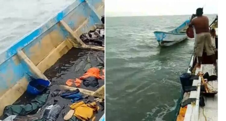 Pescadores encontraron embarcación con más de 10 cadáveres: los cuerpos fueron trasladados a Ciudad Guayana 1 naufragio 768x462 1