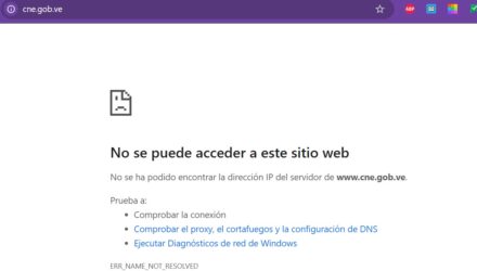 Pagina web del CNE