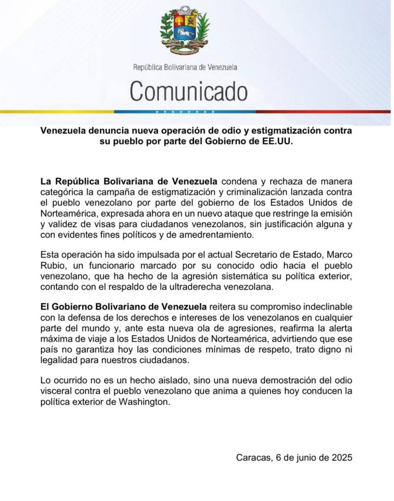 Comunicado vnz