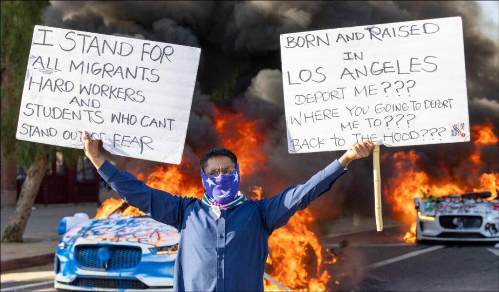 Protesta en Los Angeles California