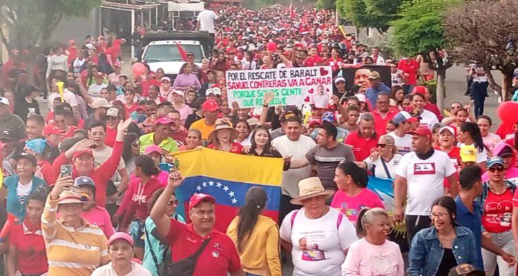 Baralt: Samuel Contreras culminó su campaña con una multitudinaria marcha en Mene Grande 1 Samuel Contreras