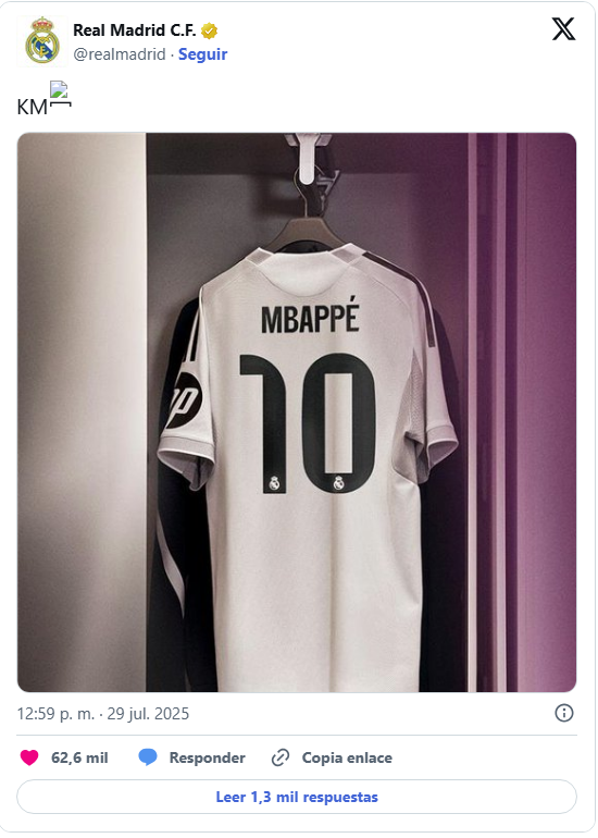 Real Madrid confirmó que Mbappé será su nuevo 10 2 KM