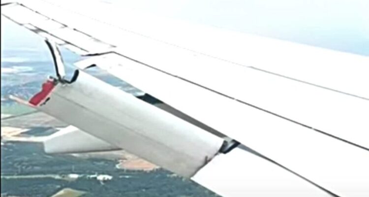 Avión con 62 pasajeros aterrizó de emergencia al romperse un ala en pleno vuelo 1 Ala