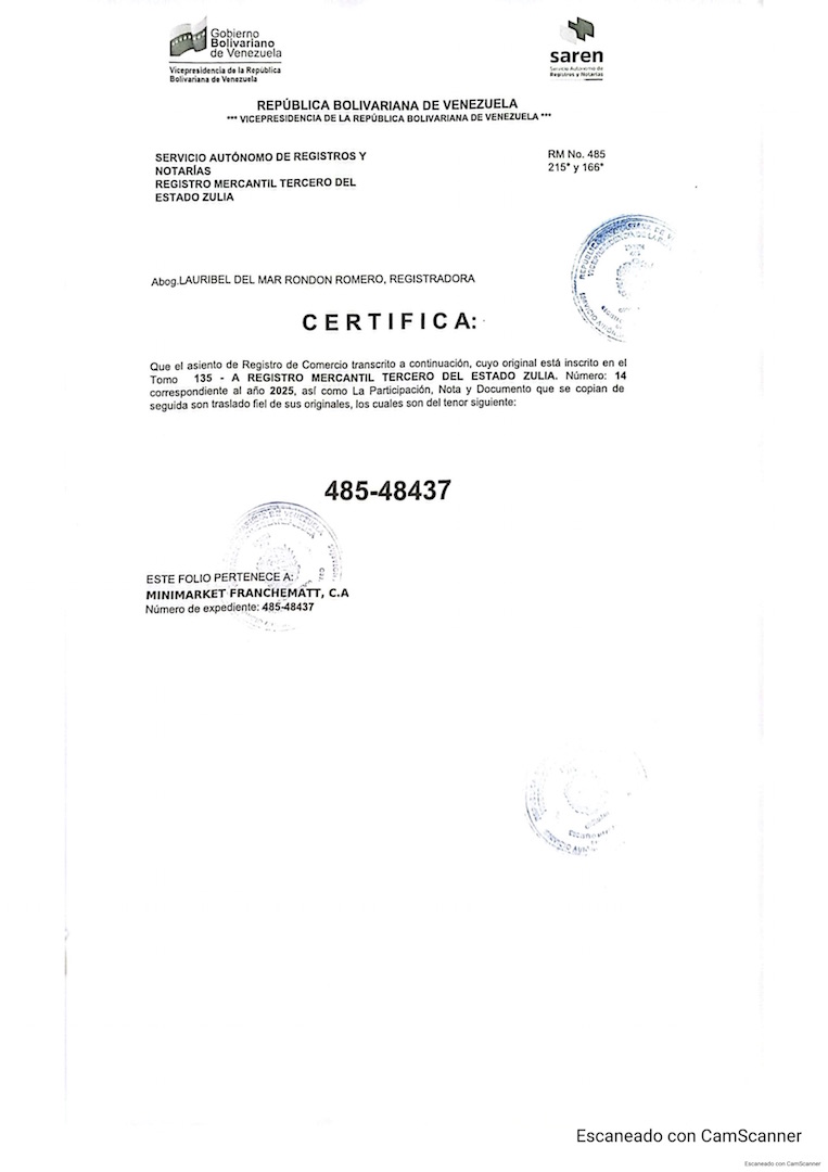 2nda. Publicación del Acta de Asamblea Extraordinaria de Accionistas de Minimarket Franchematt C.A. sobre su Disolución 5 Doc5