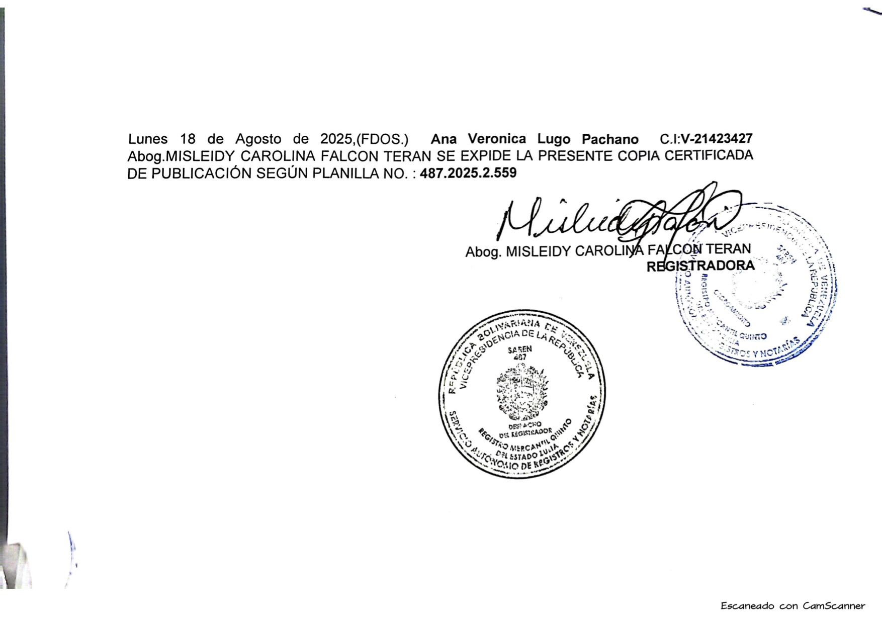 1era. publicación del Acta de Asamblea General Extraordinaria de Accionistas de Fernie Maracaibo C.A. sobre su disolución 3 Fernier3