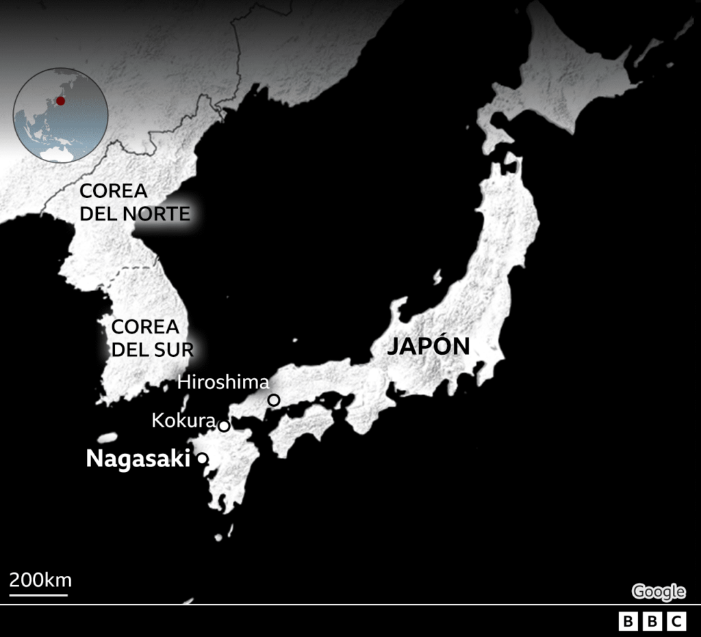 A 80 años del bombardeo atómico de EE. UU. a Japón y el mundo no aprendió la horrorosa la lección 4 map nagasaki 2025 es