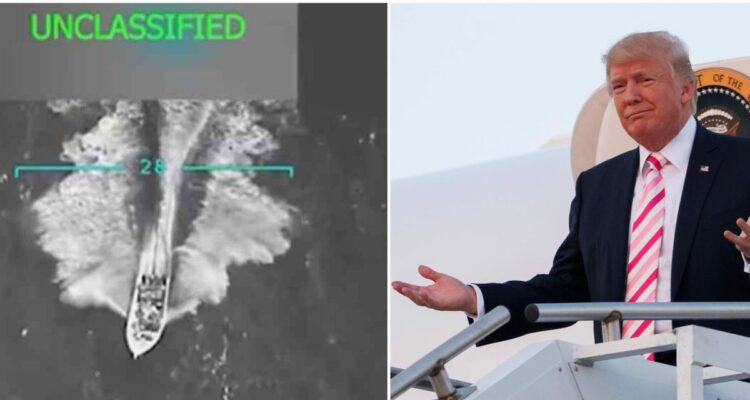 EE. UU. enfrenta a presuntos narcotraficantes en el Caribe con la ley del revólver al mejor estilo de sus vaqueros del Lejano Oeste 1 Barco destruido Trump