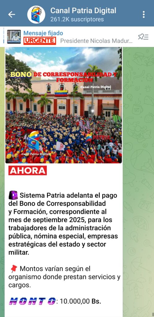 Inició el pago del bono «Corresponsabilidad y Formación» a trabajadores de empresas estratégicas y sector militar 2 BonoCorresposabilidadYFormacionSeptiembreEmpresasEstrategicas