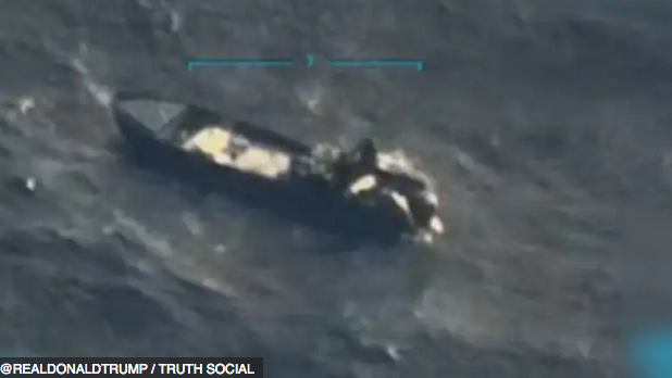 Trump anunció el ataque a otro presunto narcopeñero (no un buque, ni un barco, un peñero, peeeñeeero) (Hay video) 2 Captura de pantalla 2025 09 15 a las 20.29.48