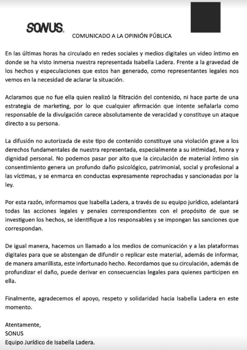 Filtraron video íntimo de Beéle y la «influencer» Isabella Ladera 4 Juridico