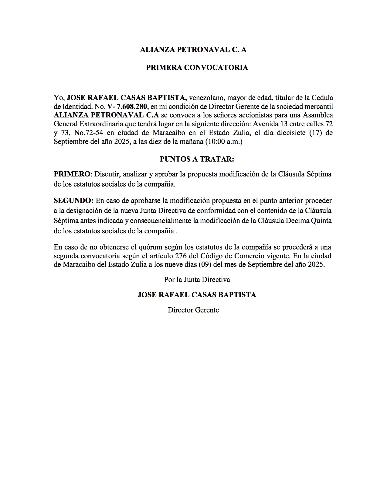 Convocatoria