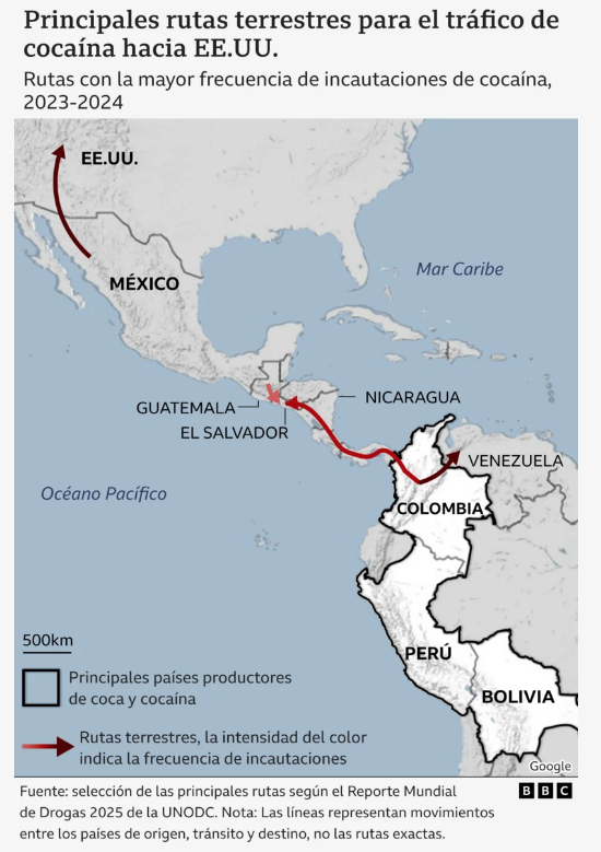 Los mapas que muestran que la DEA tiene clarísimo que la droga llega a EE. UU. por el Pacífico y NO por el Caribe 4 Trafico