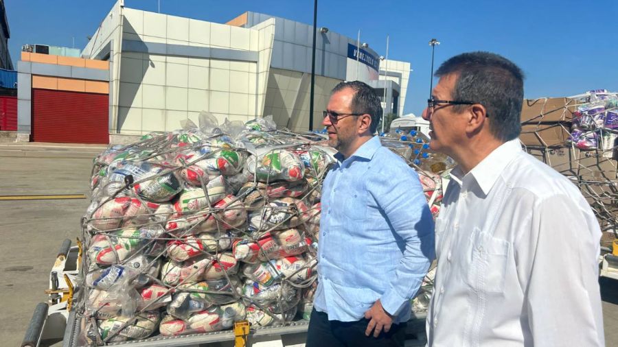Venezuela envió 46 toneladas de ayuda humanitaria a Cuba y Jamaica 2 canciller de la republica yvan gil y el embajador de cuba en venezuela jorge luis mayo fernandez 50647