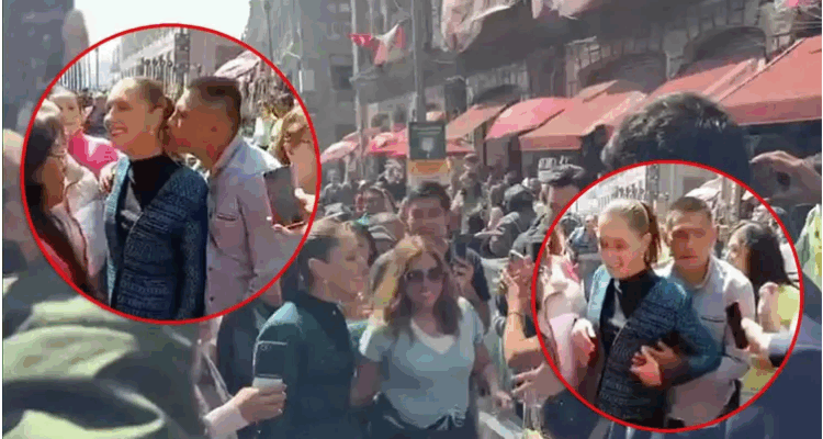 Detenido un hombre por acosar a la presidenta Sheinbaum en acto masivo 1 Acoso a Sheinbaum
