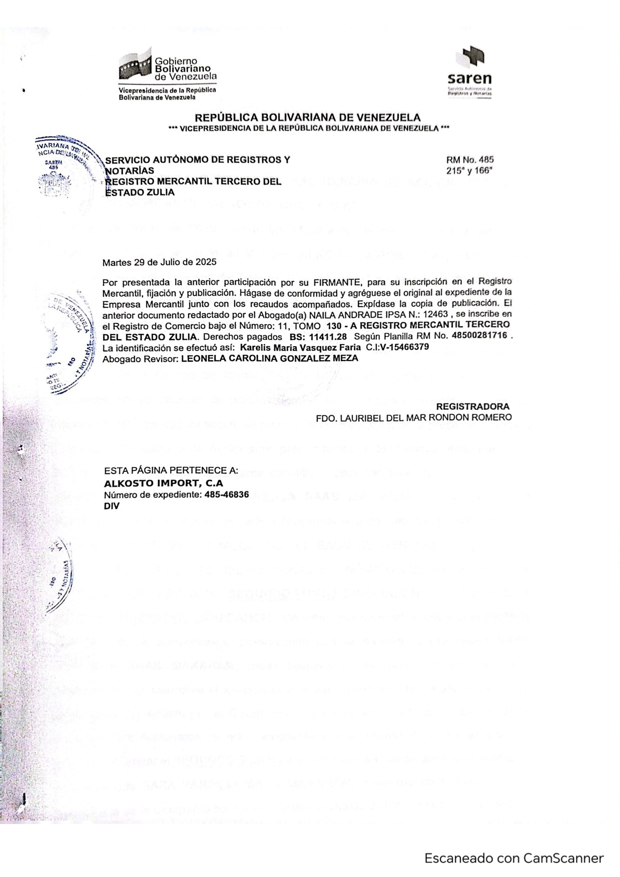 Publicación del Acta de Asamblea General Extraordinaria de Accionistas de Alkosto Import C.A. sobre su Disolución 4 Al Kosto Import4