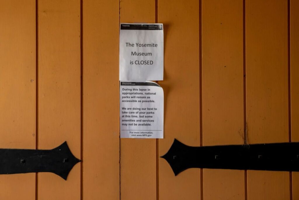 Veintitrés efectos en el día 35 del cierre del Gobierno de EE. UU. 3 Cierre de Yosemite