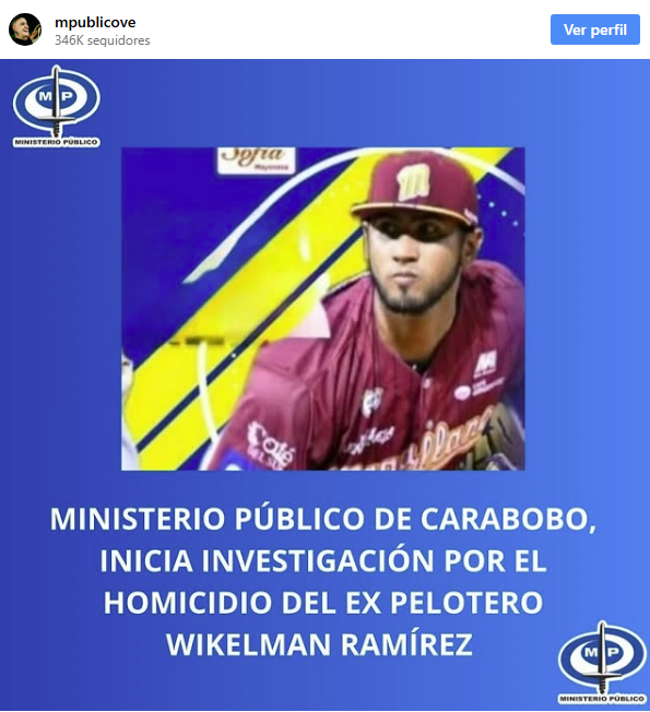 Fiscalía anunció investigación para esclarecer homicidio del exlanzador Wikelman Ramírez 2 MP