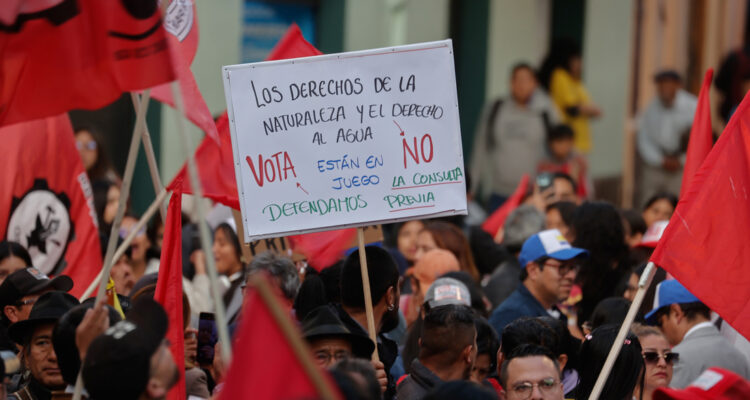 Sindicatos y movimientos sociales de Ecuador marcharon en Quito contra el referéndum de Noboa 1 Ecuador