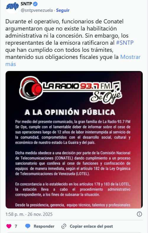 Conatel cerró emisora de La Guaira y decomisó sus equipos 2 Radio cerrada